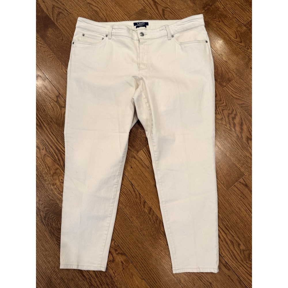 Chaps cream colored ankle jeans sz‎ 18W